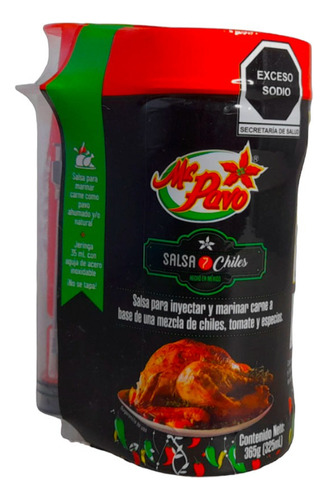 Salsa 7 Chiles Mr. Pavo- Para Marinar E Inyectar
