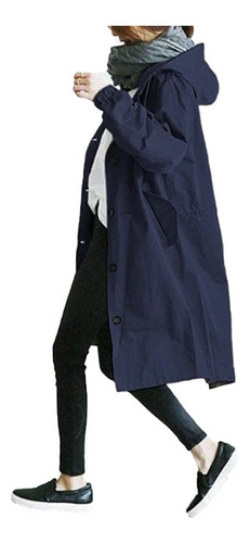 Women's Casual Fashion Solid Color Trench Coat
