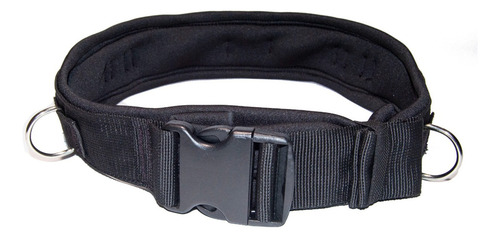 Cinturon Para Pasear Perros Acolchado Regulable Canicross Color Negro