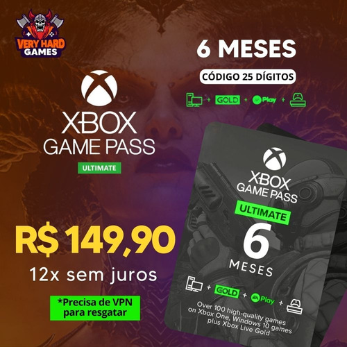 Xbox Game Pass Ultimate 6 Meses