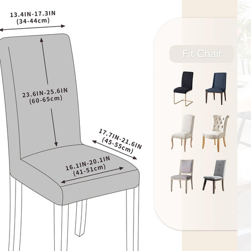 Funda Elástica Para Silla De Comedor De Tamaño Universal