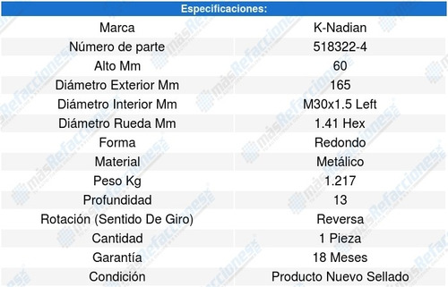 Fan Clutch C280 V6 2.8l 97 A 00 K-nadian 8573647