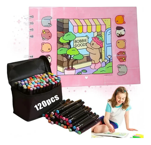 Kit De Lápiz Táctil De 120 Colores Y Libros Para Colorear