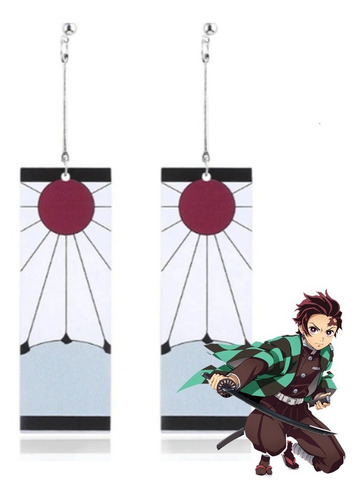 Aretes Tanjiro Kamado Hanafuda Kimetsu No Yaiba Demon Slayer