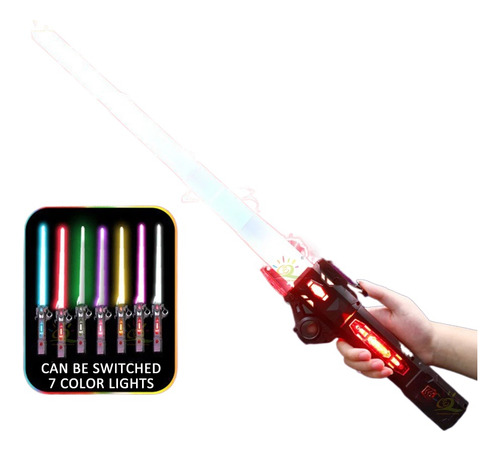Sable Láser Retráctil Rgb Con Batería De Litio Incorporada