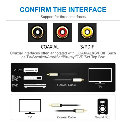 ( Cable Coaxial De Audio Digital Rca Macho A Macho Subwoofer
