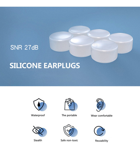 Tapones Para Oídos De Natación Insonorizados De Sílice Bland
