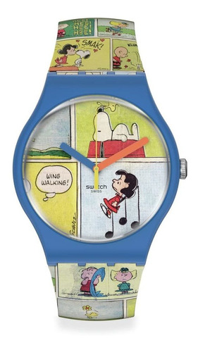 Reloj Mujer Swatch So29z108 Cuarzo Pulso Azul En Silicona