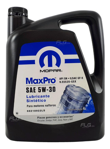 Aceite Sintetico 5w30 Mopar Maxpro 4l