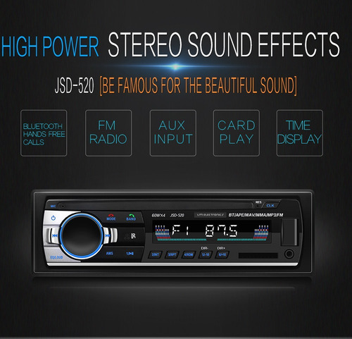 Imagem 5 de 6 de Radio Mp3 Automotivo Bluetooth Player Usb Sd Aux 4 X 60w Potenta Rca Controle Palio Saveiro Fiesta Punto Lm Electronics