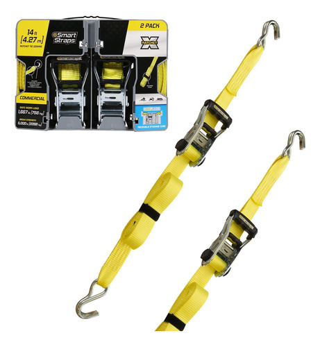 Correas De Trinquete Smartstraps 14foot 2pk5000 Lbs Resisten