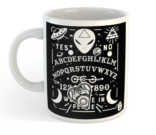 Taza De Plastico Alien Extraterrestre Tabla Ouija Dark