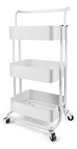 Imagen 9 de 9 de Carro Organizador Rodante Metálico Multiusos (iva Incluido)