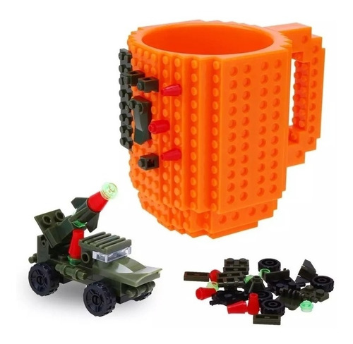 Imagem 2 de 2 de Caneca Lego 3d + Brinde Lego, Várias Cores Verde Geek Nerd