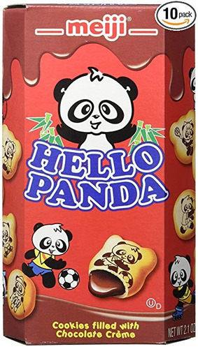 Meiji Hola Panda Galleta, Chocolate, 2,1 Onzas (paquete De 1