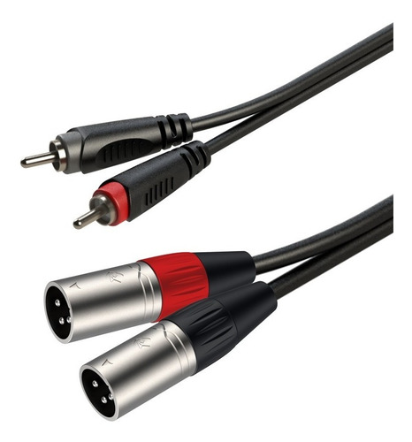 Imagen 1 de 5 de Cable 2 Rca A 2 Xlr (canon) Macho 2 Metros Roxtone Racc190l2