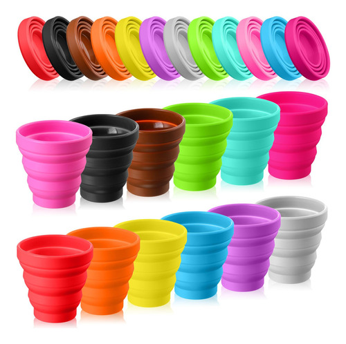 Vaso De Viaje Portatil  Umigy 24 Piezas Vaso Plegable De Sil