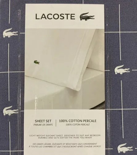 Juego De Sabanas Lacoste Original 100% Algodón Top Deluxe