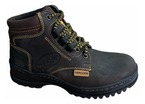 Bota Piel Trabajo Industrial Sin Casquillo Cosida Tracker