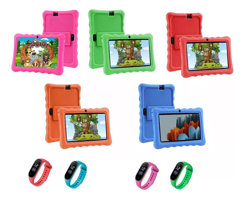 Tablet 7 Pulgadas Para Niños Quad Core Con Camara Wifi