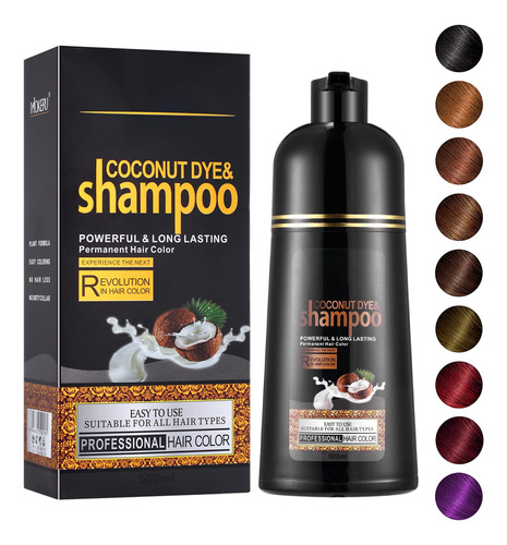 Champu De Tinte Para El Cabello Con Aceite De Coco, Tinte Pa