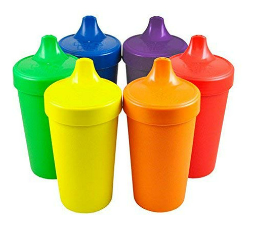 Vasos Antigoteo Reutilizables Para Niños, Pack De 6.