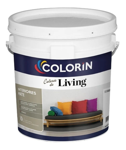 Colorin Living Pintura Latex Interior Lavable Premium X 10 Litros Color Blanco