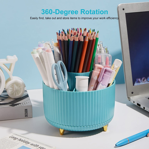 Portalápices De Computadora Giratorio De 360 Grados
