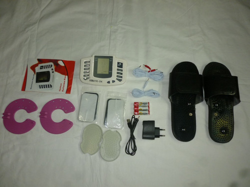 Electroestimulador Tens + 4 Parches + 2 Sandalias Calidad