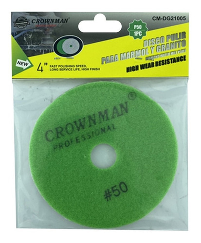 Disco Lija Para Pulir Marmol Granito 4 Pulgadas Crownman