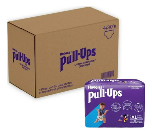 Calzon Entrenador Desechable Huggies Pull Ups X L - 120 Pzs