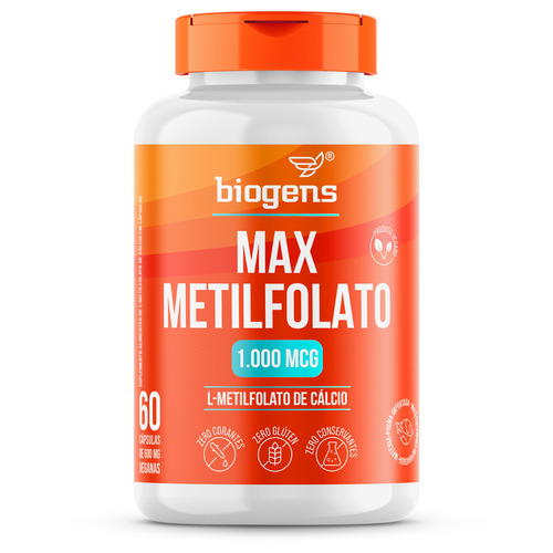 Max Methylfolate, L-metil Folato 1000 Mcg Por Cápsula, Forma Activa De Ácido Fólico, 60 Cápsulas, Biogen