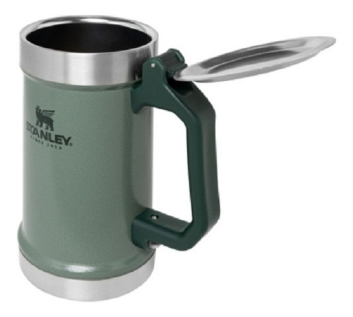 Taza térmica Stanley con tapa y abridor, 709 ml, color verde