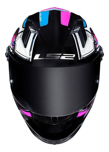 Capacete Ls2 Ff358 Classic Xdron Cyan Rosa