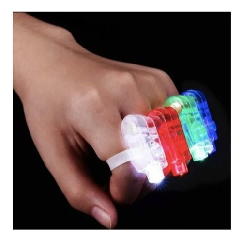 48 Anillo Laser Led Multicolor Articulo Fiesta Neon Batucada