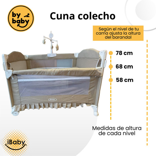 Cuna Corral Multifuncional Titi Ibaby Comodidad Y Estilo Beige Beige