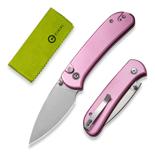 Civivi Qubit - Cuchillo De Bolsillo Rosa Para Edc, Cuchillo