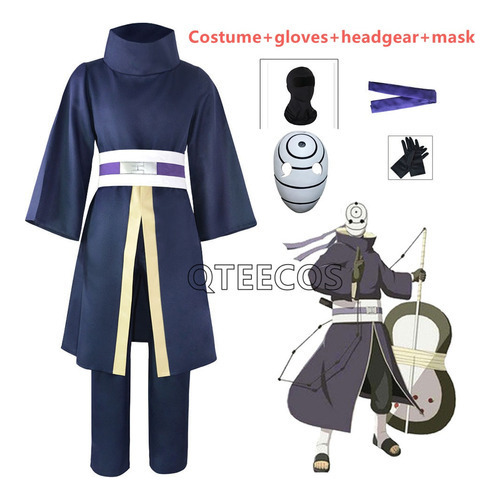 Máscara De Cosplay De Anime Obito Costume Hall Tobi Uchiha A