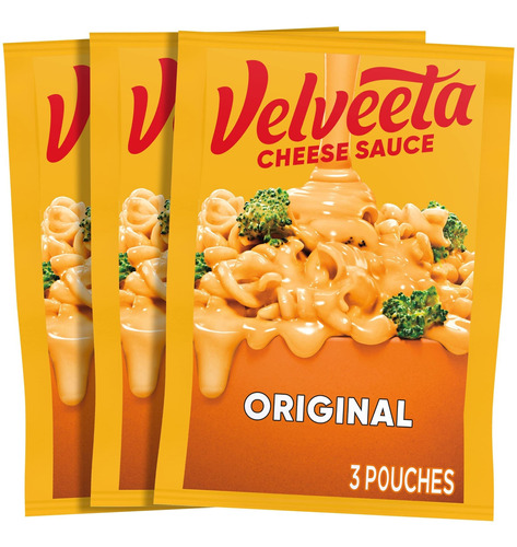 Velveeta Salsa De Queso Original (bolsas De 4 Onzas, 3 Unida