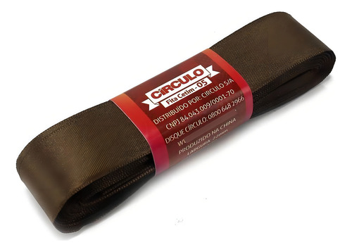 Fita De Cetim N05 10m - Círculo Cor 601-chocolate
