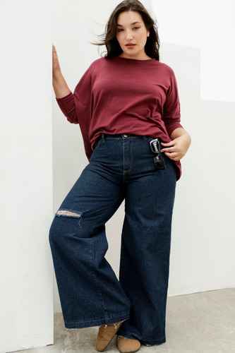 Blusa Remerón Amplio Ancho Mujer Oversize M Al 5xl!