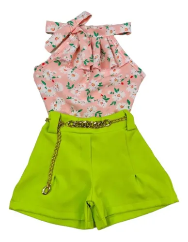 Mini Diva Conjunto Infantil Feminino Roupa Criança Chic Look Estampas  Sortidas 8 Anos - Estampa Étnica