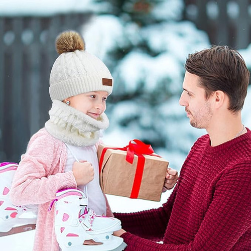 Gorro Invierno Para Niños,conjunto Bufanda Y Gorro Guantes