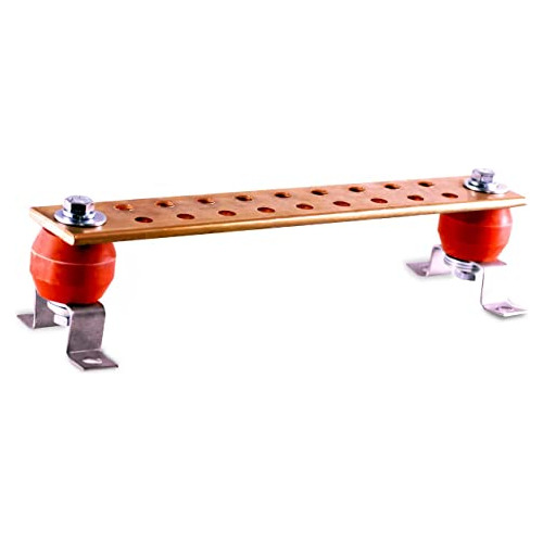 Copper Bus Bar - 12 Ground Bar - Grounding Kit - Termi...
