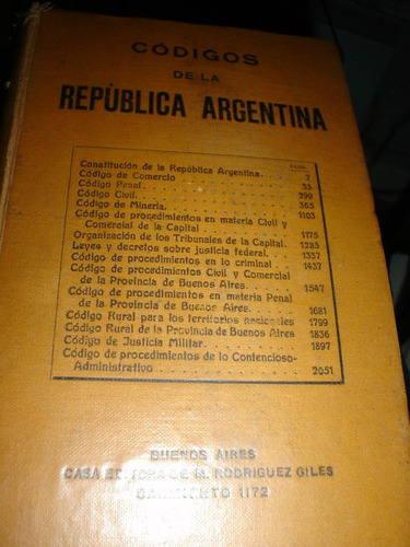 Código De La Republica Argentina 1919  Lbm (d)