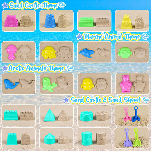 Castillo De Arena Kubusfly De Beach Toys Con 3 Cubos, 4 Pala