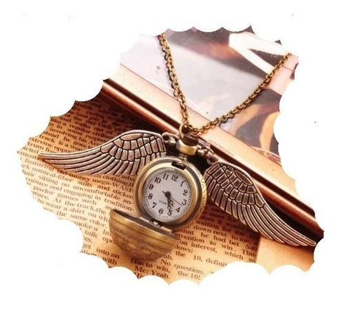 Reloj Collar Harry Potter Snitch Quidditch Vintage Bolsillo