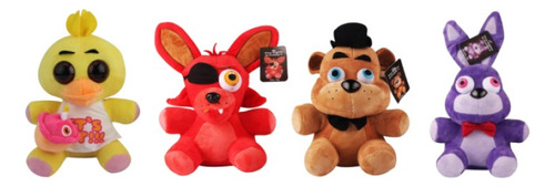 B Paquete De 4 Peluches Fnaf Chica Bonnie Freddy Foxy Q