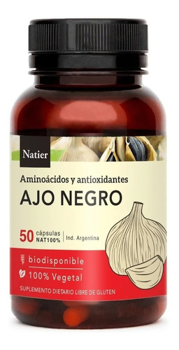 Ajo Negro X50 Caps Natier Hipertensión Arterial Antioxidante