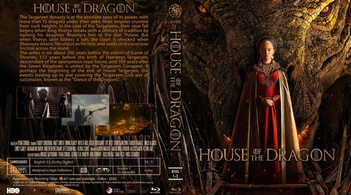 House Of The Dragon 2022 Bluray. Audio Ing/esp Lat. 3 Discos